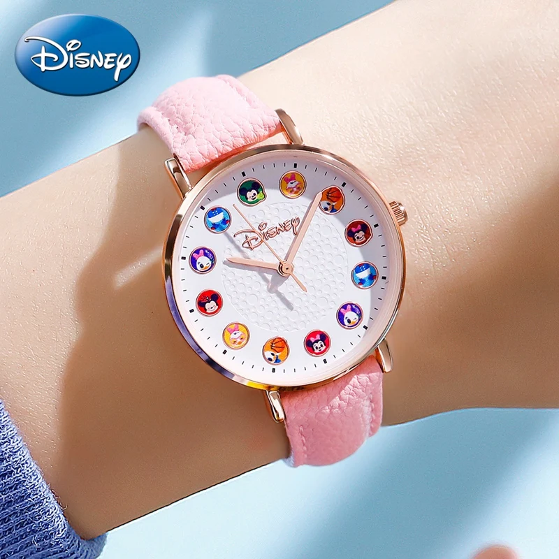 

Big Sale Pretty Lady Leather Strap Watch Youth Girl Gift Quartz Wrist Watches For Women Cartoon Clock Steel Band Female Time New
