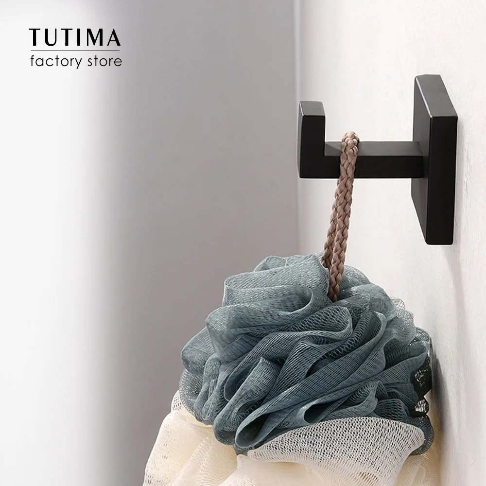 Tutima SUS 304 черные крючки для халата из нержавеющей стали настенный крючок вешалка