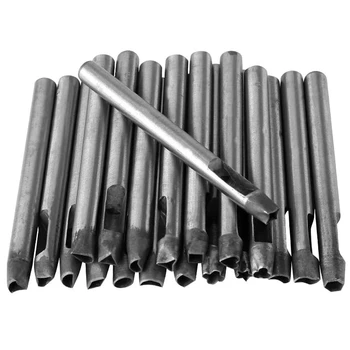 

NEW-20Pcs Hollow Leather Punch Set Leather Craft Flower Punch Hole Tool for Leather Gasket Belt Fabric Canvas Clothes 6mm