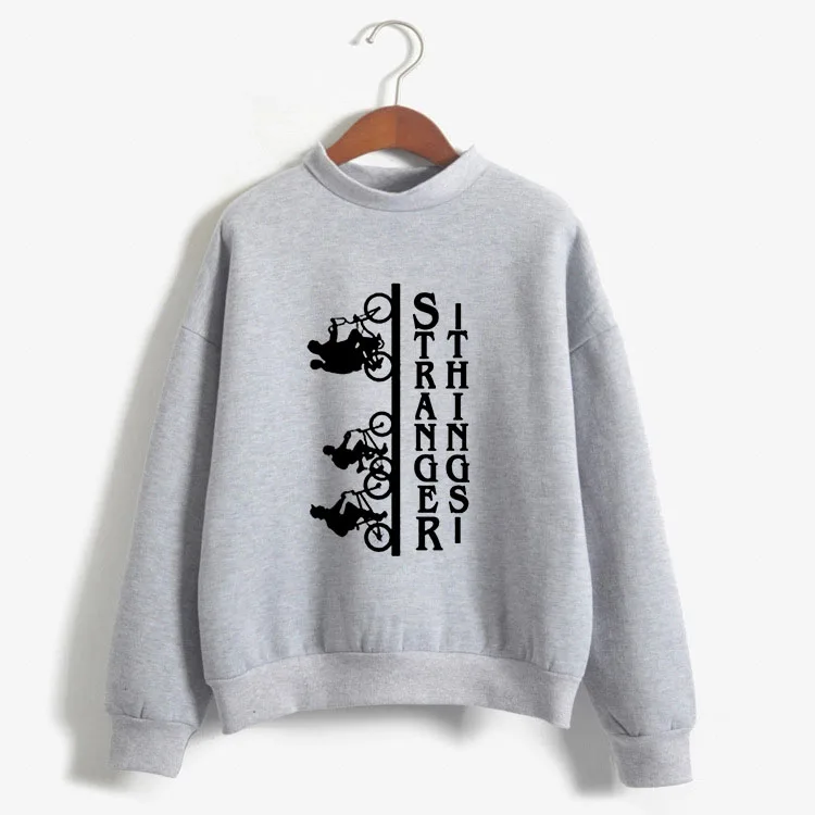 strange-Gray-2 BTFCL Леопард странные вещи толстовка с капюшоном, женские толстовки Kawaii корейский негабаритный теплый Harajuku Sudadera Mujer Sudaderas Топ - Цвет: strange-Gray-2