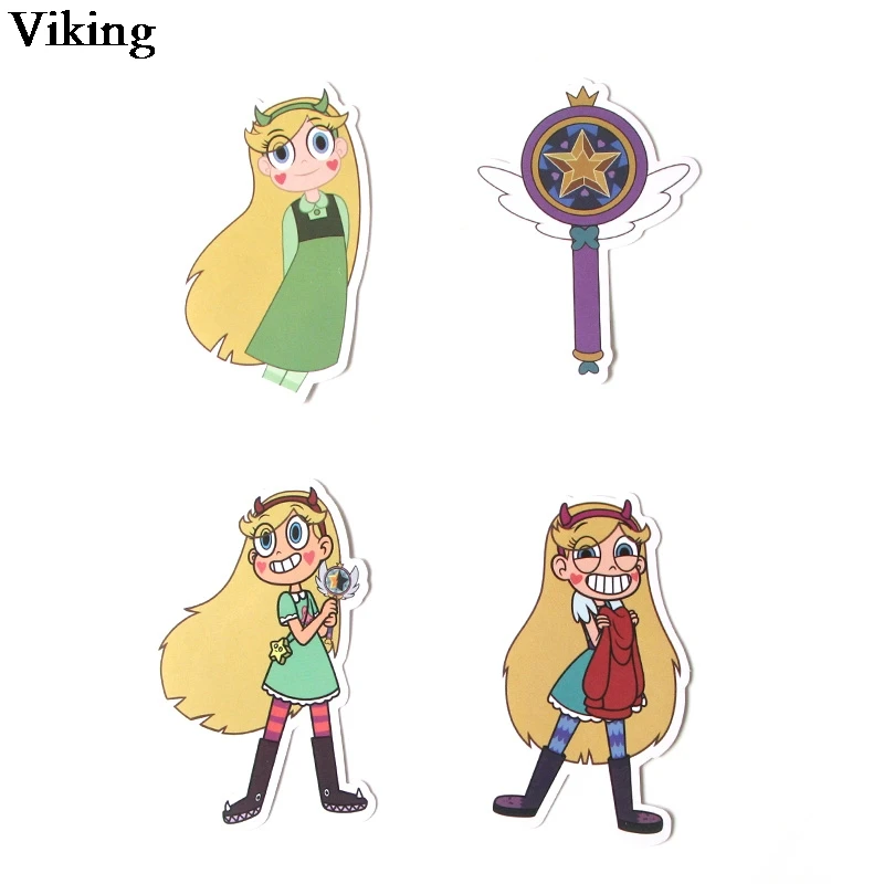 17 шт./компл. Star vs the Force of Evil мультфильм наклейка s Наклейка на скейтборд ПВХ наклейки s наклейки для дневника Скрапбукинг G0221