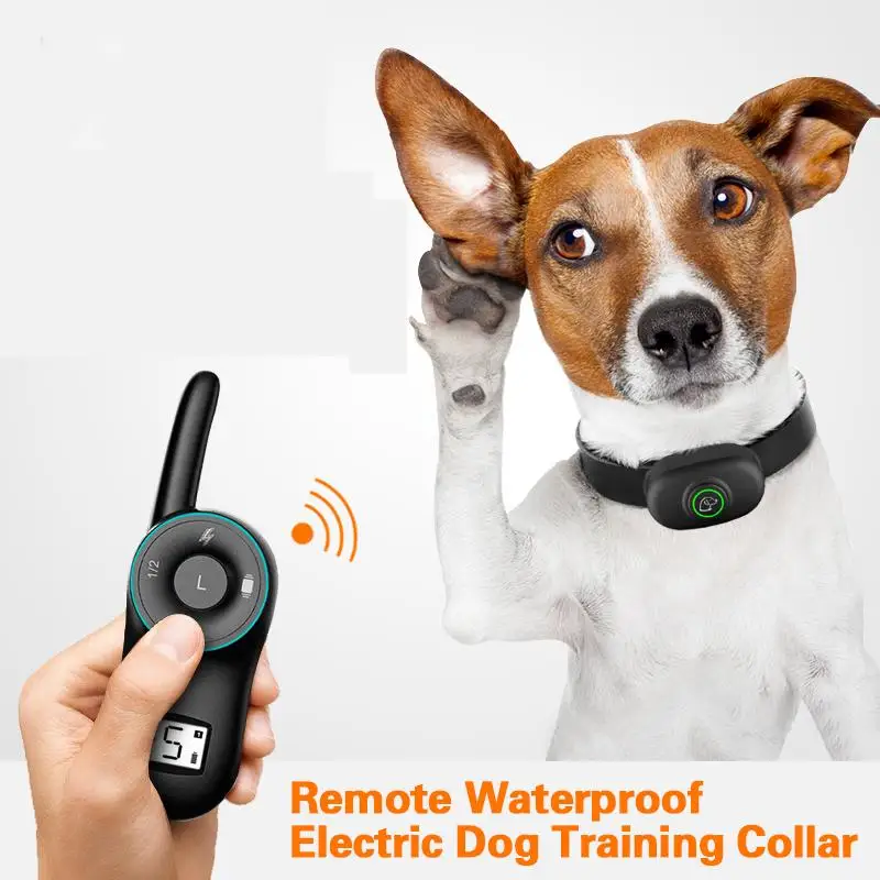 New Electric Dog Training Collars IP67 Waterproof Rechargeable Dog Collar With 400m Remote Control Receiver Pet Training Collars4