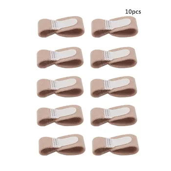 

10pcs Toe Finger Straightener Toe Wrap Anti-Slip Toe Brace Hallux Valgus Corrector Bandage Toe Separator Splint Wraps