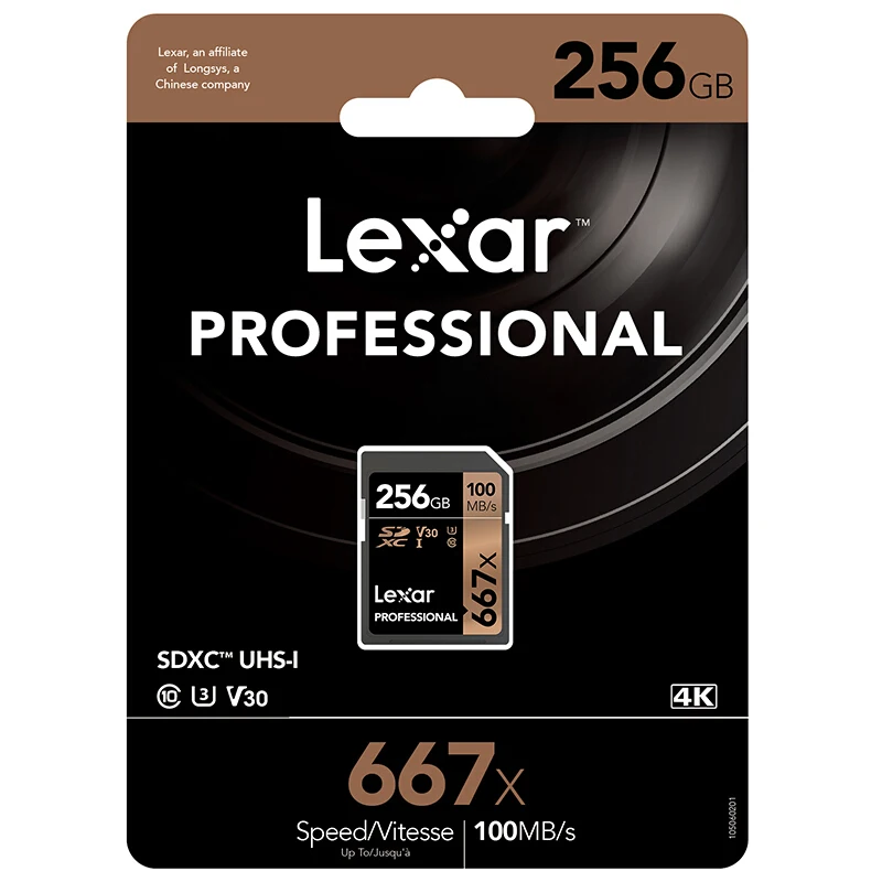 Lexar 667x sd-карта 256G 64G 128G карта памяти SDXC класс 10 tf-карта C10 UHS-I 100 МБ/с./с флеш-карта для камеры Full HD