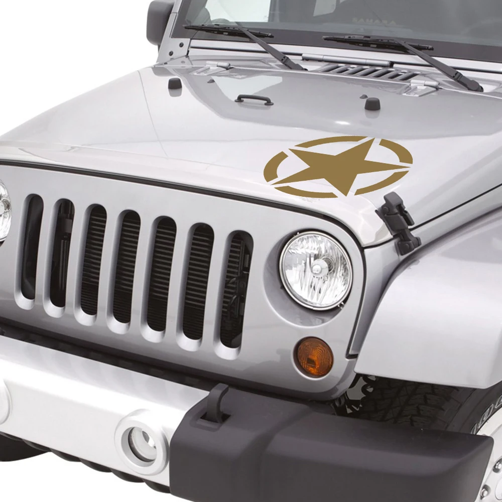 Военная армейская звезда наклейка на капот автомобиля для Jeep Renegade Wrangler JK CJ TJ YJ Патриот Grand Cherokee компасы коммандер аксессуары
