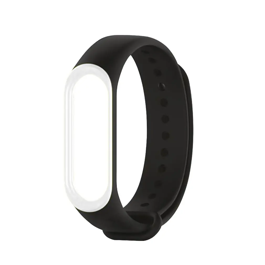 1Pcs Two-color Anti-lost Silicone Replacement Strap Wrist Strap WristBand Smartwatch Bracelet Band for For Xiaomi Mi Band 3