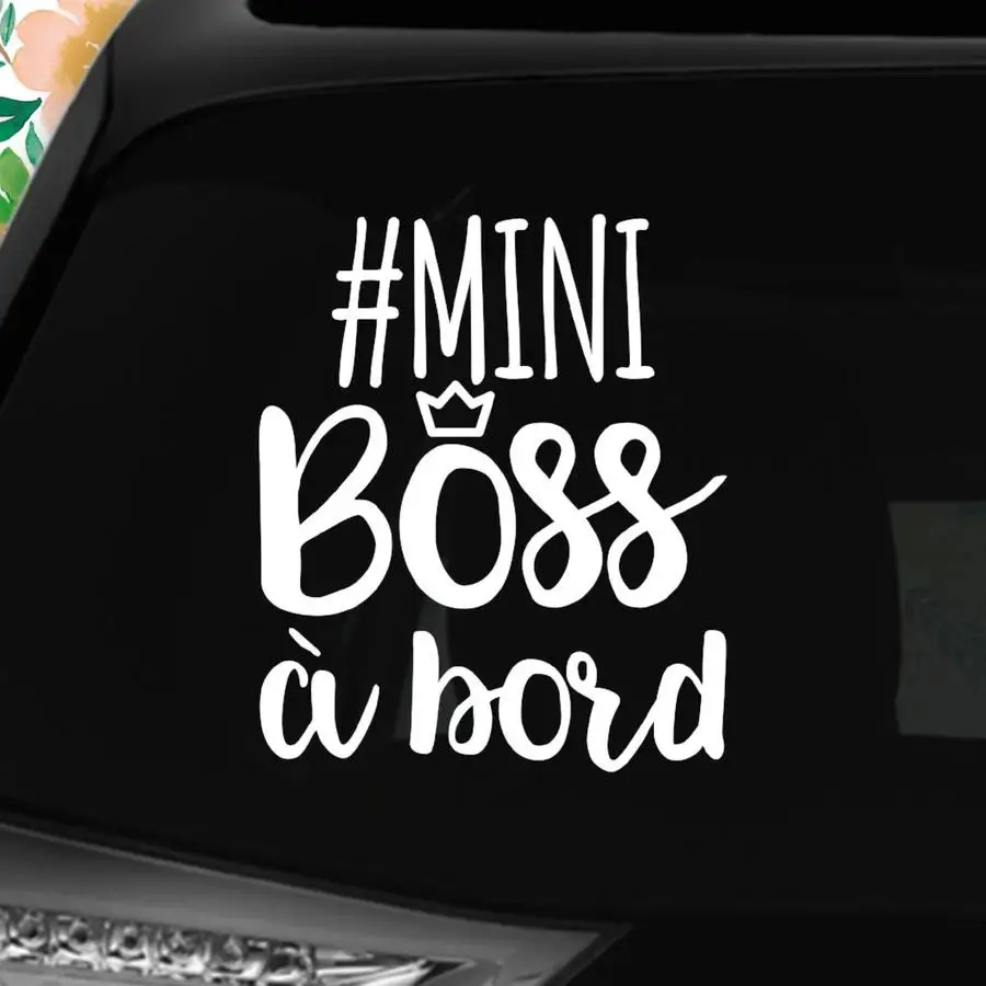 Three Ratels Fd550 Cute Mini Boss Baby On Board Car Body Decals Cartoon Personalità Creativa Protezione Solare Impermeabile