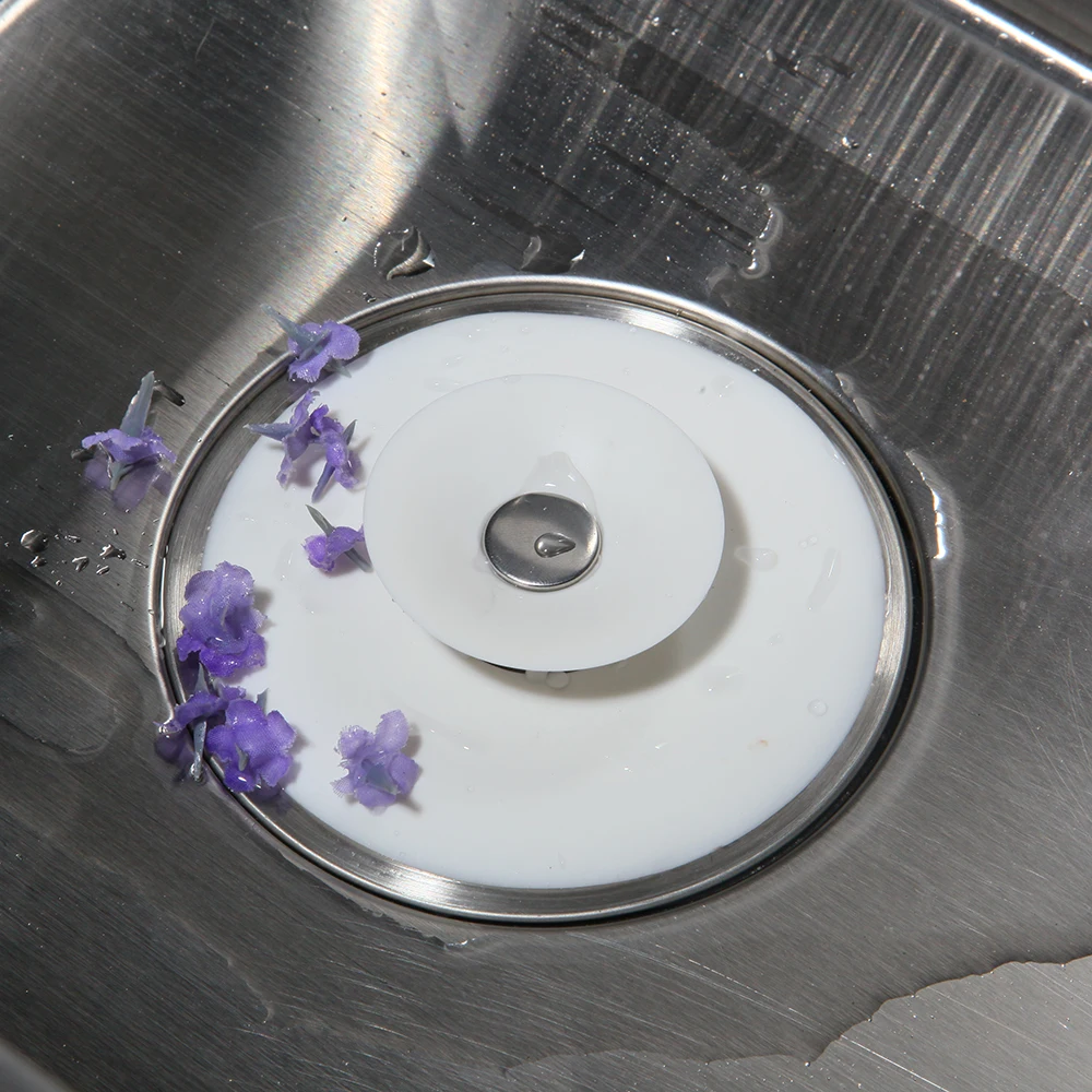 Ванная комната и кухня раковина всплывающие стоки Seau Nettoyage Sol 5 цветов стоки резиновый пол слив прачечная воды стопор инструмент Туалет - Цвет: WHITE