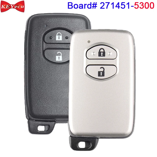 V Wish Ractis 2 Button Smart Key 5Pc 271451-5300 OEM Toyota Prius Aqua Alpha C 