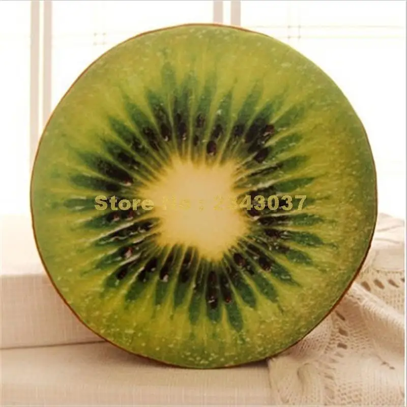 Фрукты овощи дерево еда 3d Подушка плюшевая 40*7 см игрушка - Цвет: kiwifruit