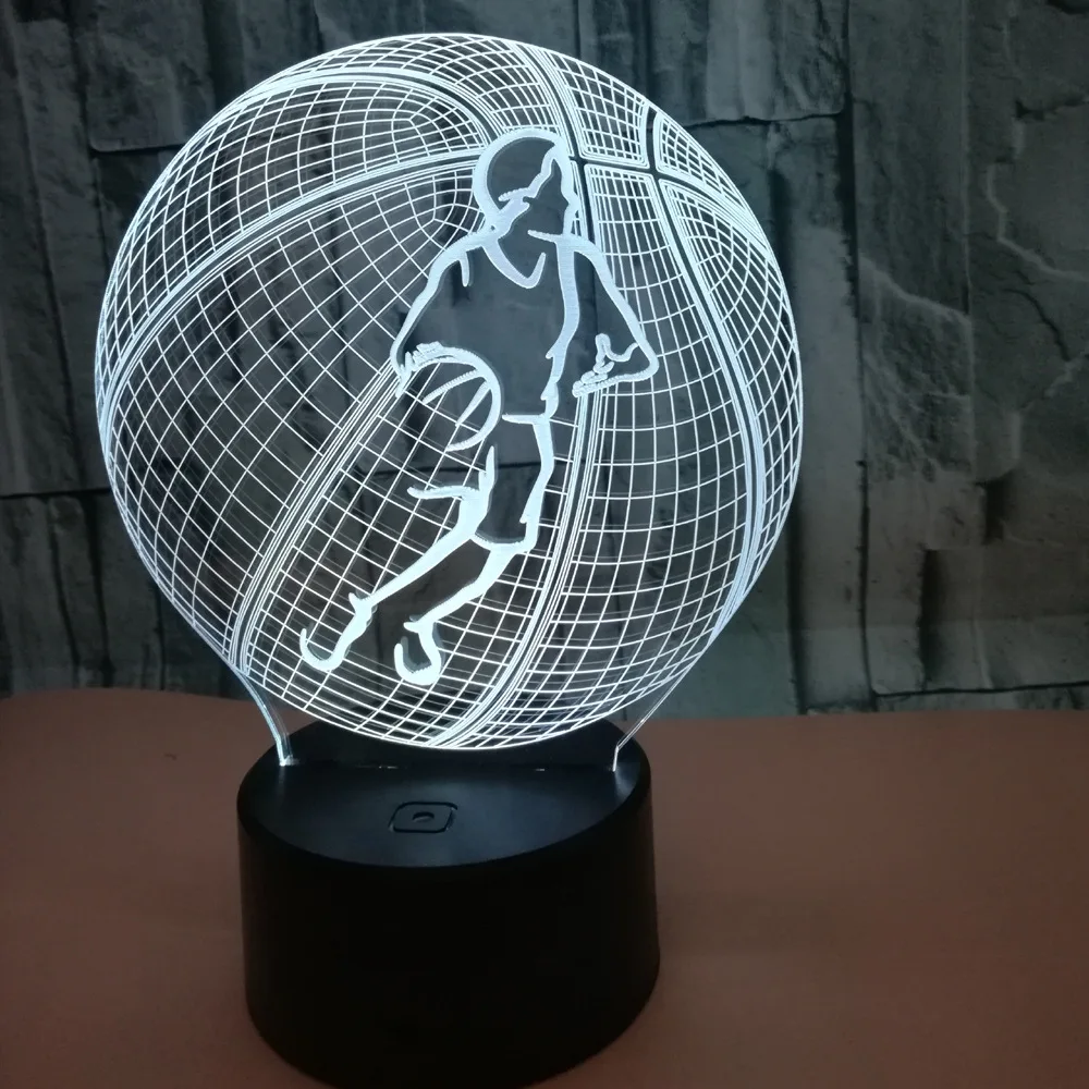 

Basketball Model LED 3D Lamp Remote Touch Switch 3D Night light USB Colorful Mood Table Decorative Lamp Atmosphere Gifts