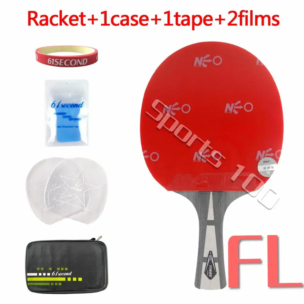 FL with F 1case Pro Combo ракетка YINHE Galaxy Uranus.2 длинный Shakehand-FL с Palio HK1997 Biotech и DHS NEO Hurricane 3 - Цвет: FL with F 1case