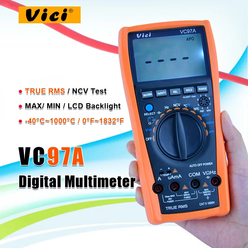 Цифровой мультиметр VICI VC97A вольтметр измеритель переменного/постоянного
