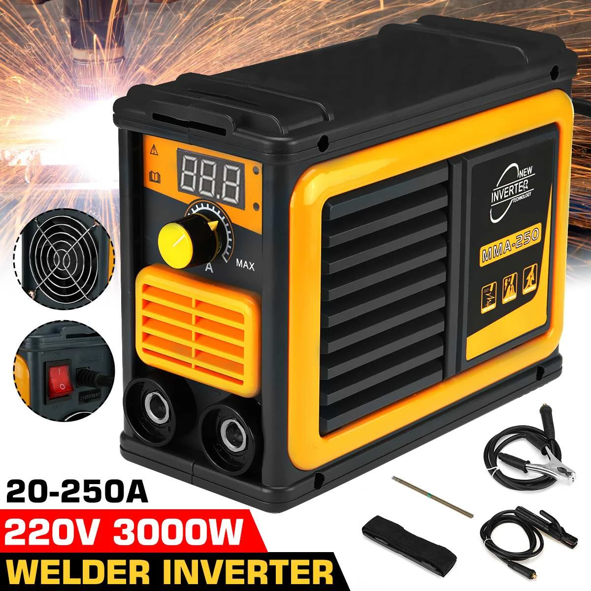 ポータブル電気アーク溶接機 2v 3000w インバーター 225a 溶接機 Diy溶接用 Arc Welders Aliexpress