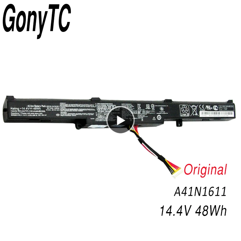 GONYTC A41N1611 A41LP4Q аккумулятор для ноутбука ASUS ROG strix GL753V GL752VW FX53VD 14,4 V 48W