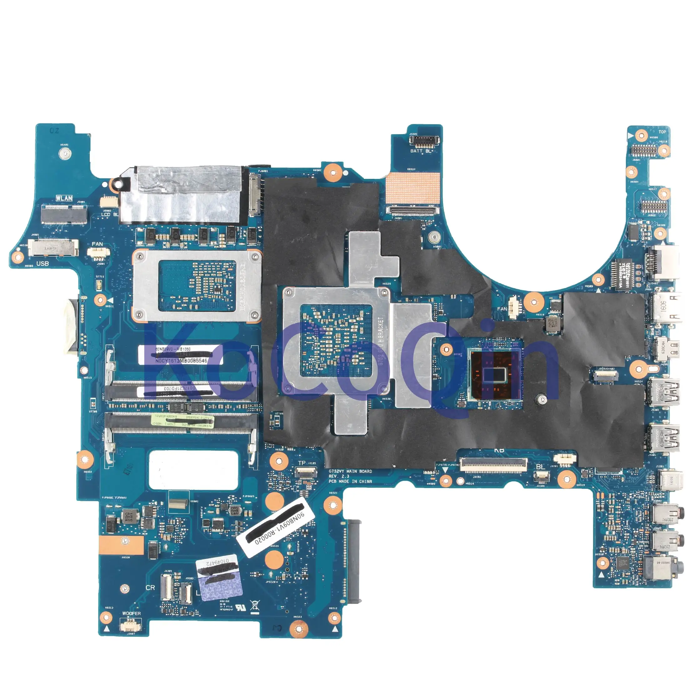 Greatest  KoCoQin Laptop motherboard For ASUS G752VY CORE SR2FQ I7-6700HQ GTX980M 4GB Mainboard REV.2.3 N16E-