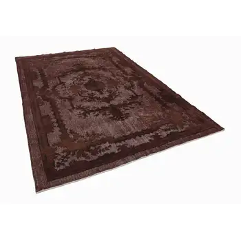 

215x310 Cm Brown Handmade Over Dyed Rug-7x10 Ft