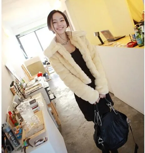 6XL 5XL 4XL Winter Warm Faux fur Jacket casaco de pele falso Faux fur coat medium overcoat Fake Fur Rabbit outerwear L686