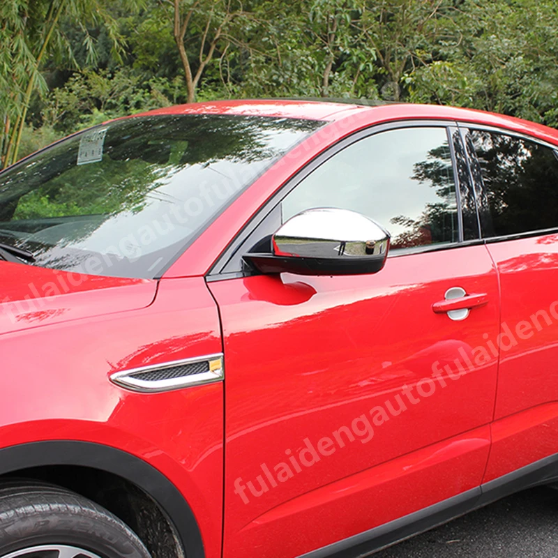 2 шт. для Jaguar E-PACE- ABS углеродное волокно хромированная Боковая дверь крышка зеркала заднего вида отделка автомобильные аксессуары