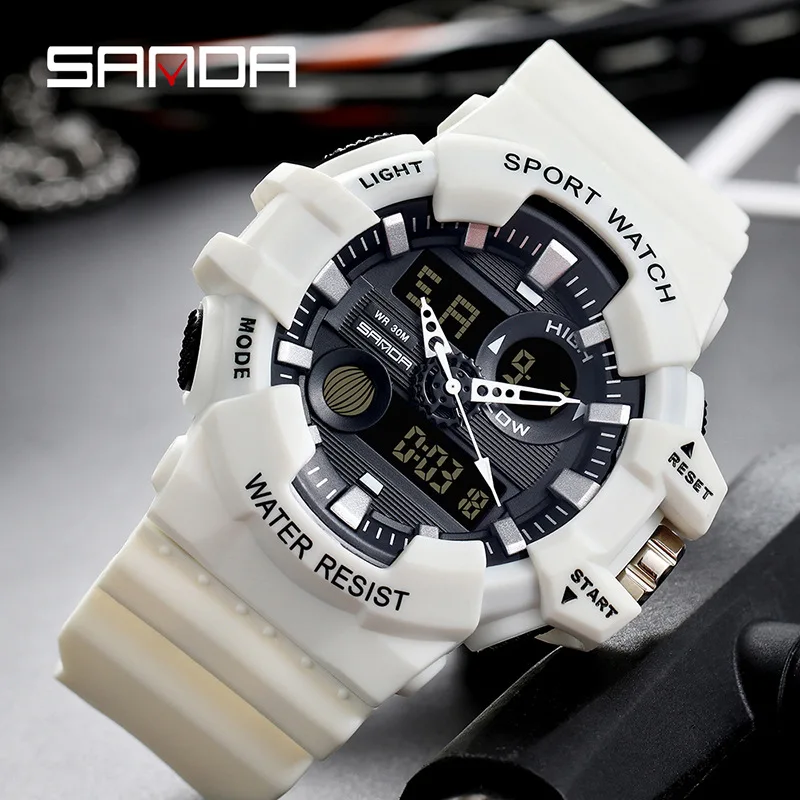 

SANDA 2019 Top Brand Men Digital Watch trend Running Alarm Clock Outdoor Stopwatch electronic watch relogio christmas gift