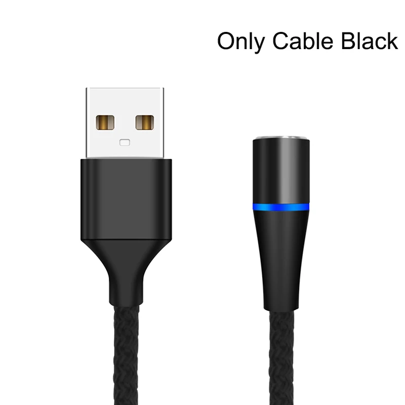 Магнитный usb-кабель для быстрой зарядки Тип USB C кабель магнит Зарядное устройство данные Micro usb для телефона USB кабель для Xiaomi mi 9 Lite Red mi - Цвет: Only Cable Black