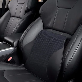 

3D Memory Foam Car Pillow Pu Leather Seat Cushion Waist Lumbar Universal Back Rest Lumbar Auto Accessories