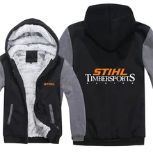 Для Stihl Timbersports серии толстовки мужские пуловеры шерстяная куртка утепленная зимняя Stihl Timbersports толстовки