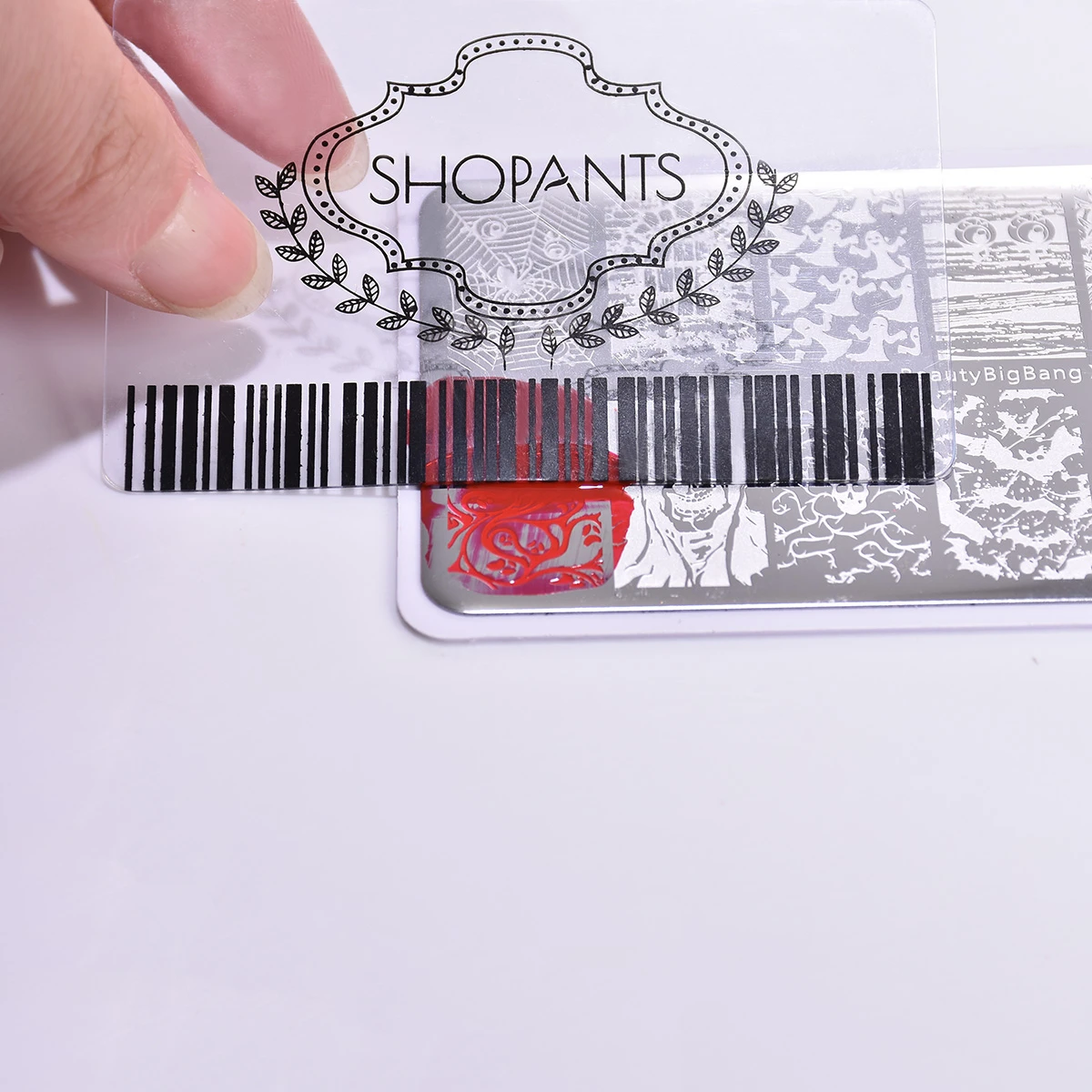 

SHOPANTS Nail Stamping Plates Scraper Nail Art Polish Stamp Plastic DIY Nail Art Template Manicure Nail Tools 8.5*5.4cm