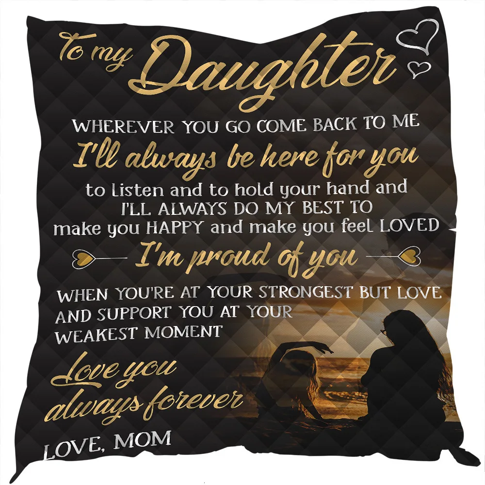 Dropshipping-Mother-s-Love-To-My-Daughter-Love-Mom-Summer-Quilt-Blanket-Mat-3D-Printed-Bed (4)