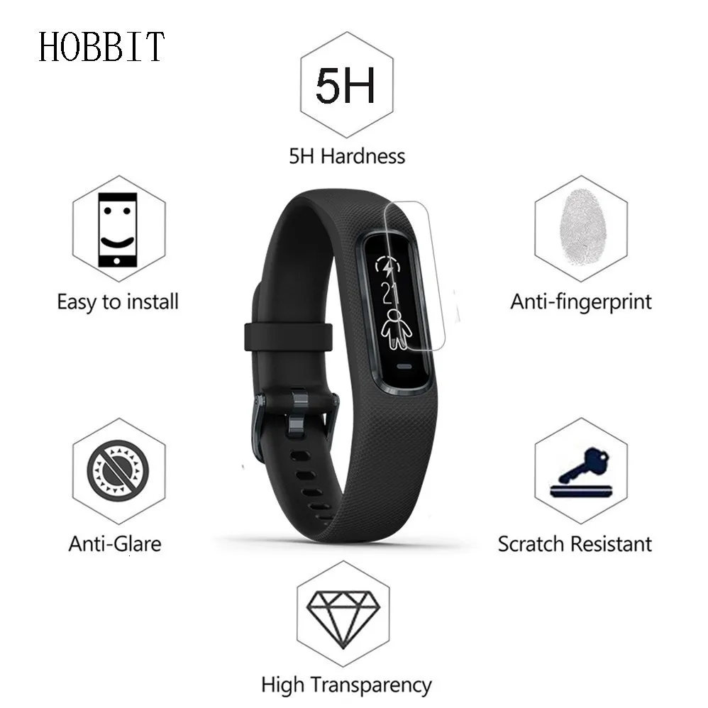 3 пары в упаковке, умные часы FilmFor Garmin Vivosmart 4 полный Экран покрытие Экран протектор Смарт Wirstband прозрачный экран пленка из мягкого ТПУ