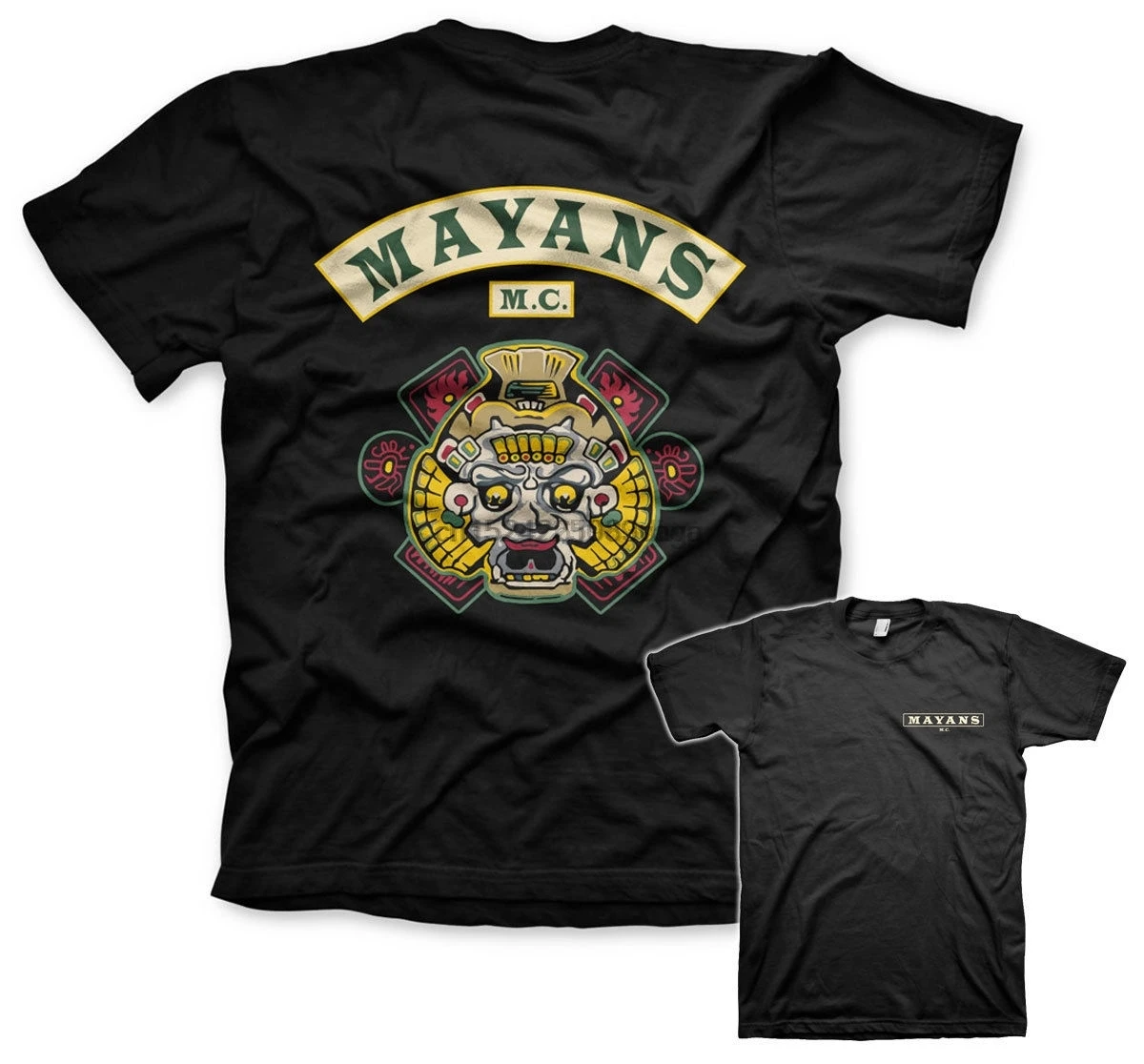 Лицензированный SOA Mayans M.C Backpatch Мужская футболка s xxl|Футболки| |