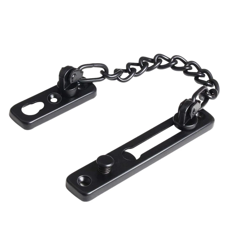 

Strong Security Door Chain+Screws Solid Stainless Steel Safety Guard Lock Catch
