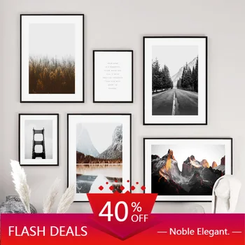 Preise Leinwand Malerei Brücke Schnee Berg Wald See Wand Kunst Nordic Poster Und Drucke Wand Bilder Für Wohnzimmer Salon Decor