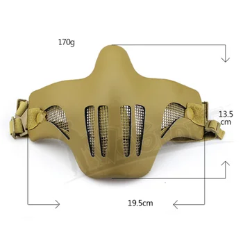 

Airsoft Half Face Mask Strike Steel Outdoor Paintball Mask Protective Equipment