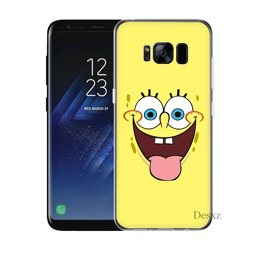 Чехол для мобильного телефона samsung Galaxy J7 J6 J5 J3 J2 J1 Prime Жесткий желтый Губка Боб