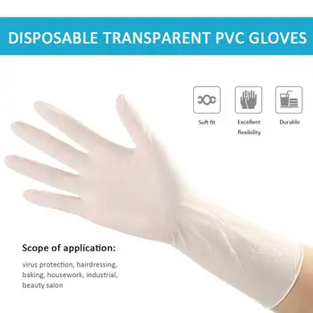 

100Pcs Disposable Gloves Food Grade Nitrile Rubber Dishwashing Kitchen Work Rubber Garden Laboratory Gloves Oil-proof Waterproof
