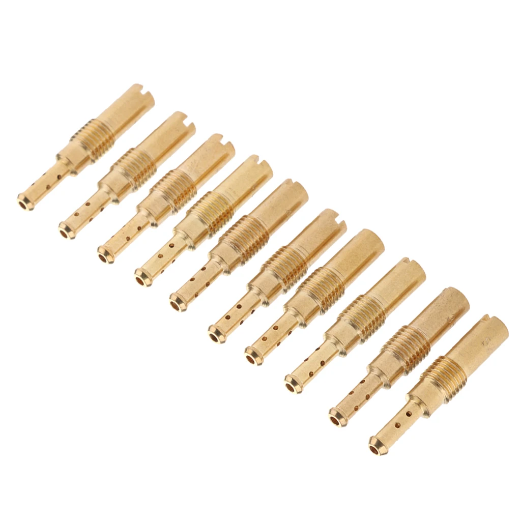10pcs Set Slow/Pilot Jet fits for PWK Keihin OKO CVK Carburetor Repair 32,35,38,40,42,45,48,50,52,55