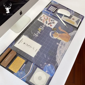 

Oversized Waterproof Pu Mouse Pad Student Writing Pad Office Computer Desk Mat Laptop Cushion Desk Organizer with Calendar
