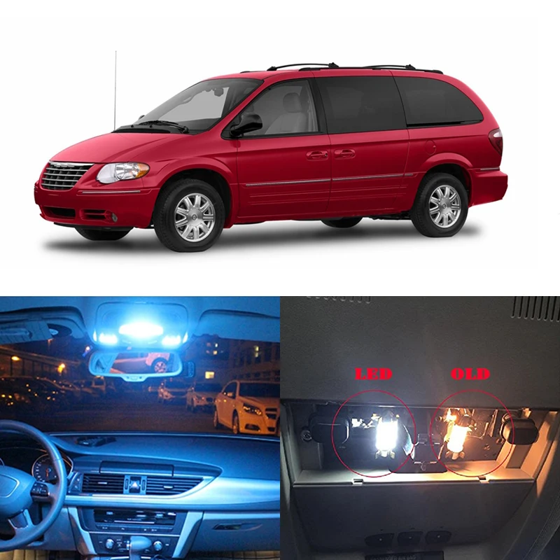 Комплект светодиодных ламп Canbus T10 W5W для салона 15 шт. Chrysler Town Country 2001-2007 | Автомобили
