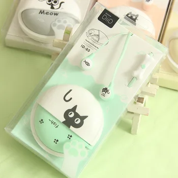 

Cute Cat Wired Gril Children 3.5mm Music Headset Earphones For iPhone 6 Samsung XIAOMI MP3/4