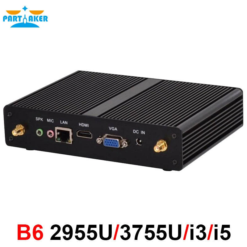Мини пк Intel core i3 4020Y i5 4200Y без вентилятора Win 7 10 гигабит LAN VGA HDMI офисный неттоп 2955U