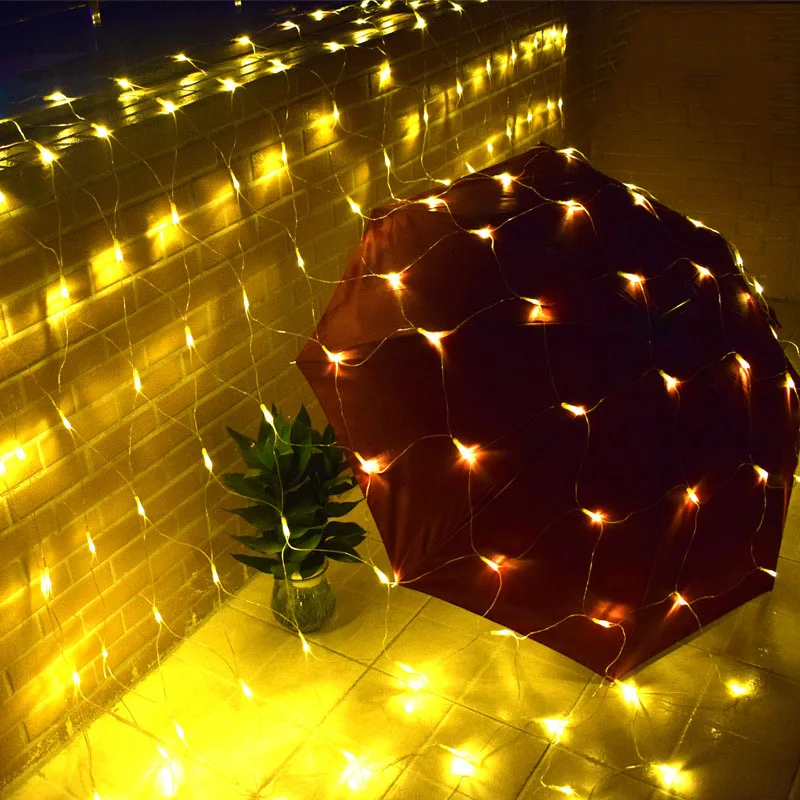 New 3x2M 6x4M 8X10M Led Net Mesh Fairy String Light Garland Window Curtain Christmas Tree Wedding Party Holiday Lighting AC 220V | Лампы и
