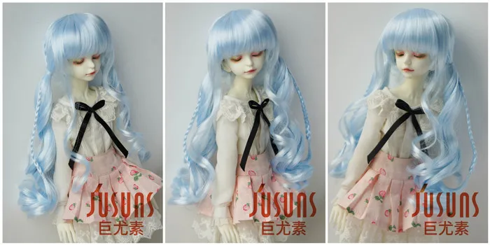 JD337 1/8 1/6 1/4 Pretty Synthetic Mohair BJD Wigs Suit For Size 5-6 Inch 6-7 Inch 7-8 Inch Doll Free Shipping Doll Hair Only