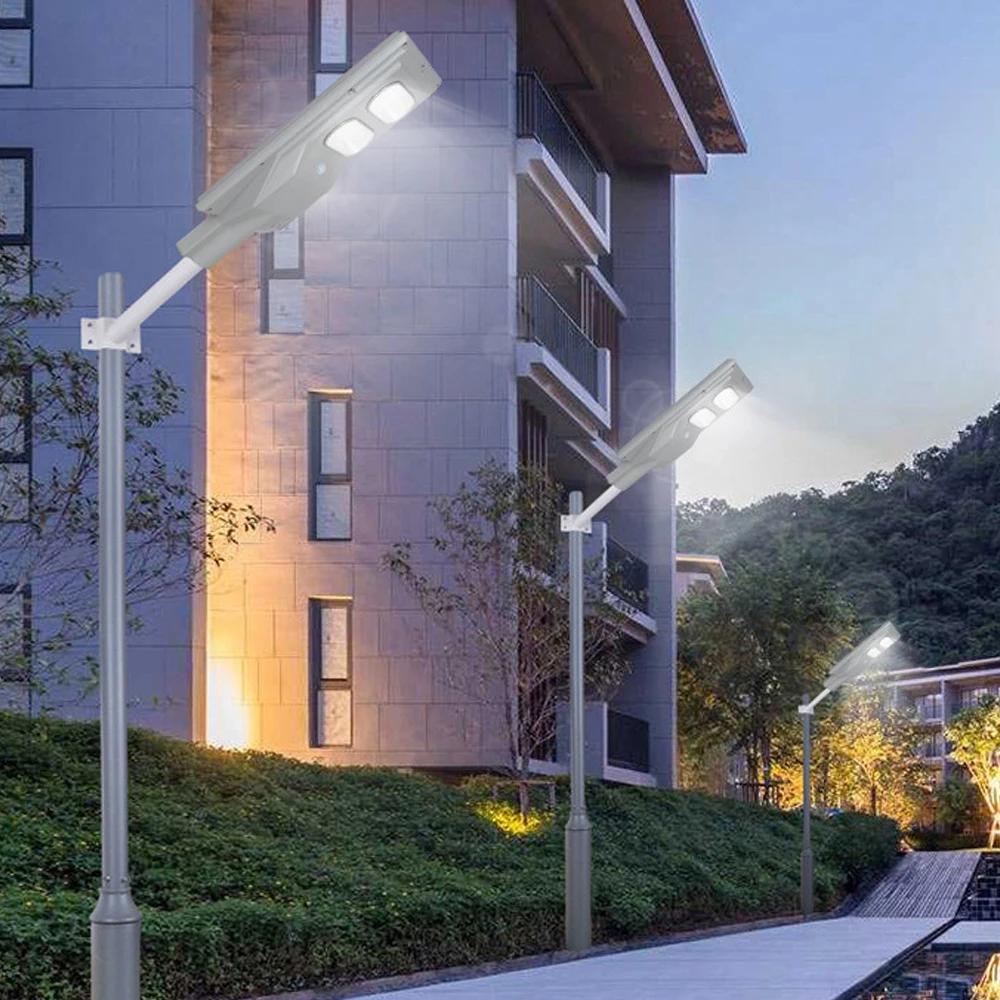 20/40/60W Светодиодный уличный фонарь на солнечной батарее IP65 Водонепроницаемый радар движения индукционный Солнечный Уличный настенный светильник шланг для полива огорода, двора, уличная лампа заливающего света