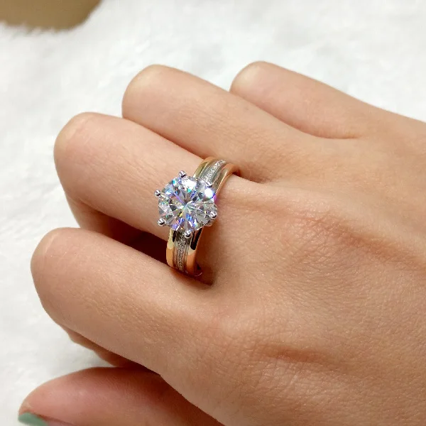 Zircon Stone Ring Engagement Wedding Jewelry For Women