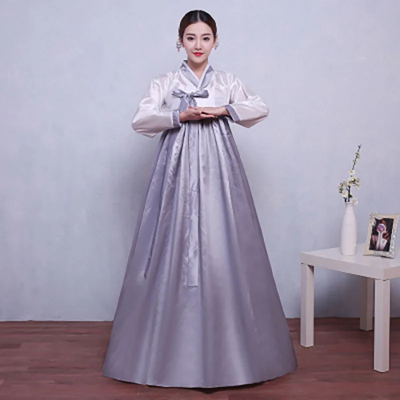 Новинка в Корейском стиле платье для Для женщин, элегантное, в ретро стиле, одежда для вечеринки с v-образным вырезом в Корейском стиле «ханбок» в традиционной церемонии одежда для представлений - Цвет: Color 9