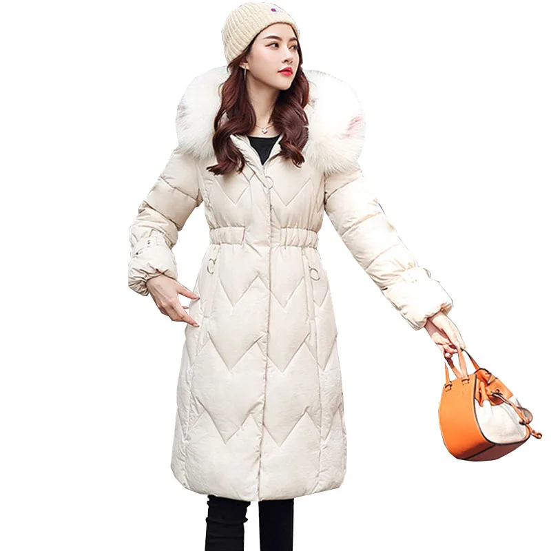 

Winter Jacket Women New 2019 Coats Artificial Hair Collar Female Parka Black Thick Cotton Padded Coat Plus size 3XL Women Parka
