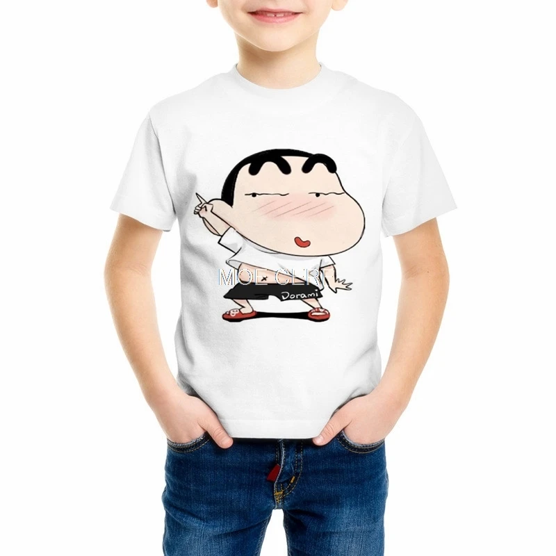 Белая футболка с карманом Crayon Shin-chan, Kawaii, футболка с коротким рукавом для мальчиков, Harajuku, принт, сексуальная девушка, топ, футболка, 47C-21