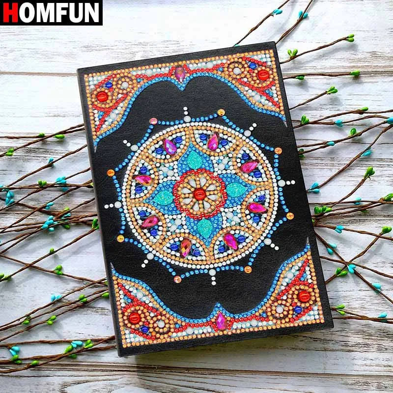 NB44 HOMFUN A5 блокноты 5D DIY алмазная живопись специальная форма Дневник Книга Алмазная вышивка крестиком Стразы Декор подарок - Цвет: NB44