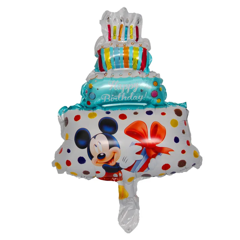 Новинка 1 шт. Мини мультфильм Микки Минни детский торт алюминиевые воздушные шары на день рождения воздушные шары Детские игрушки - Цвет: As Picture